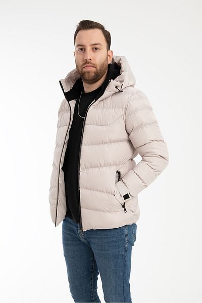 Montstop Ανδρικό παλτό Parka με κουκούλα από γούνα Fleece