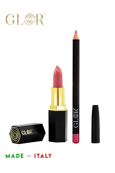 GLOR Endless Charm Ultimate Precision Lip Liner - Lady Rose and Endless Charm Lipstick Whisperi