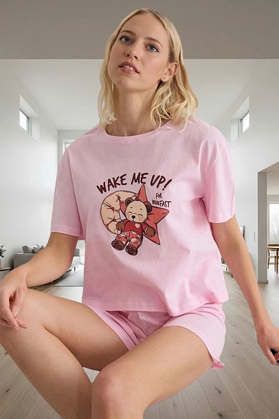 PayBuy Women's Cotton Teddy Bear Pajama Set Summer Comfortable Homewear Distinguished Material Quality Craftsmanship