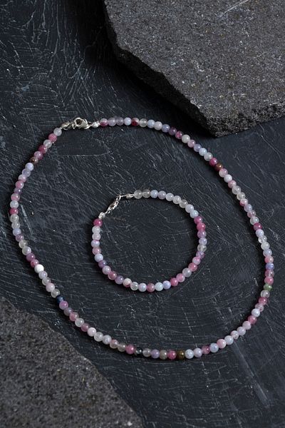 OSMANLI DOĞAL TAŞ Certified Tourmaline Natural Stone Set