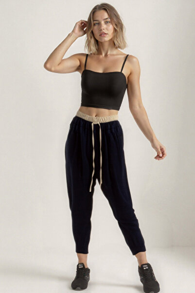 Vitrin Waist Part Double Color Trousers