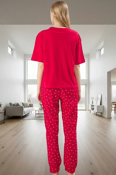 PayBuy Women's Cotton Heart Pajama Set Comfortable Home Wear Set Stylish Appearance Distinguished Material