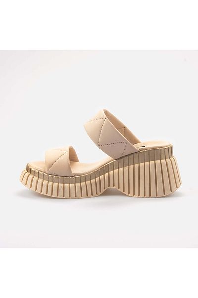 KEMAL TANCA Leather Women's Platform Heel Slippers 200-95