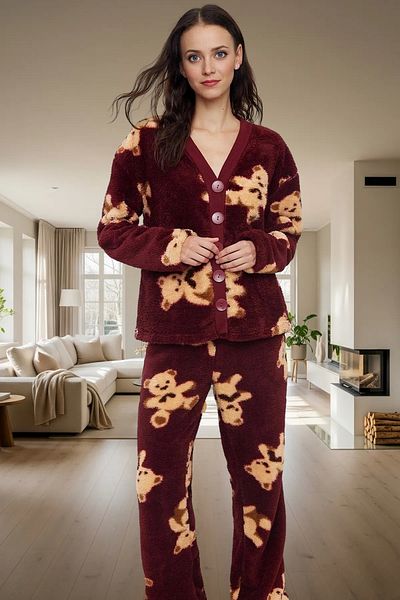 PayBuy Women's Teddy Bear Wellsoft Winter Pajama Set Regular Fit High Quality Modern Style Special Design
