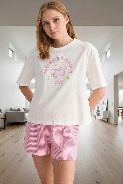 PayBuy Women's Summer Cotton Striped Pajama Set Special Design for Comfortable Sleep