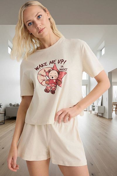 PayBuy Women's Cotton Teddy Bear Pajama Set Summer Comfortable Homewear Distinguished Material Quality Craftsmanship