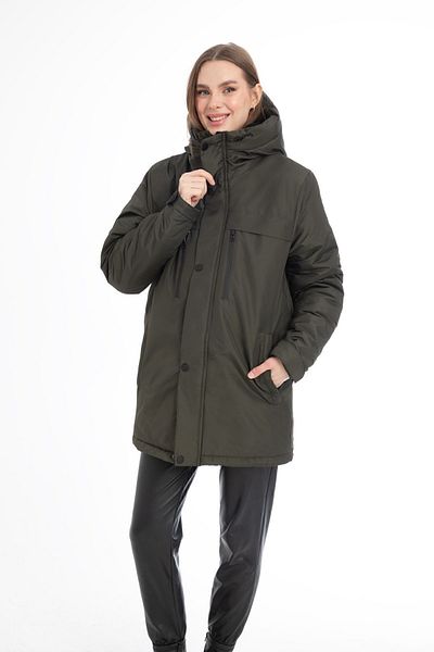 Montstop Women's Khaki Winter Jacket - Fleece, Fur, Water and Windproof, Hooded