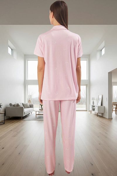 PayBuy Women's Galaxy Patterned Pajama Set Regular Fit Comfortable Home Wear and Stylish