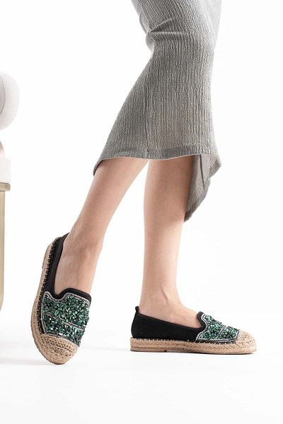 Zerenyus Hansel Premium Women's Black Espadrille Shoes
