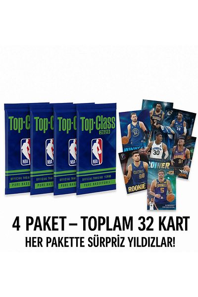 TOYFEST بانيني NBA Top Class 2024 - بطاقات لاعب كرة السلة القابلة للتجميع، 4 عبوات (32 بطاقة)