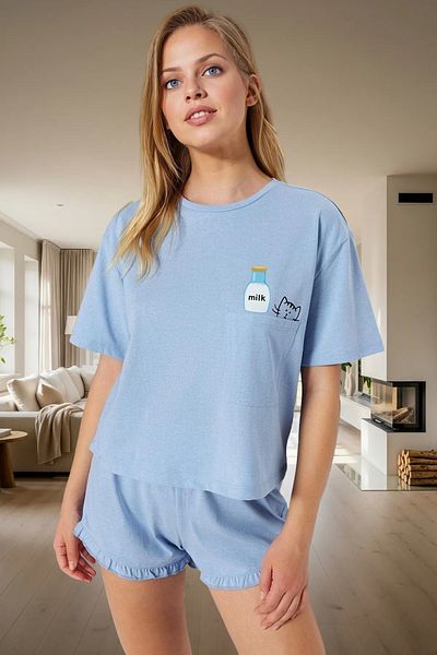 PayBuy Women's Cotton Knitted Pajama Set Summer Short Shorts Comfortable Design and Stylish Perfect Fit