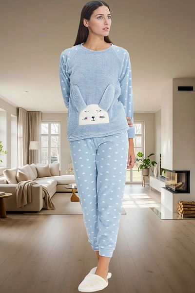 PayBuy Women's Winter Heart Fleece Pajama Set Comfortable Sleep Set 3-Piece Professional Appearance Special Design