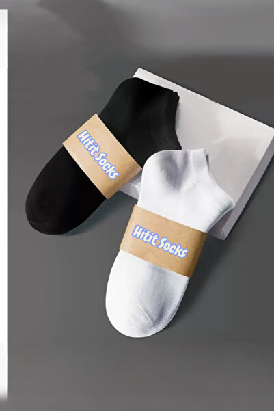 Hitit Socks Ανδρικά μποτάκια Hitit Sock 10 ζευγάρια από βαμβακερά μποτάκια υψηλής ποιότητας σε μαύρο λευκό χρώμα