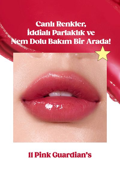 PERIPERA Intense Moisturizing Lip Balm Ink Mood Glowy Balm (11 Guardi̇ans Pi̇nk) (Cherry Ver)