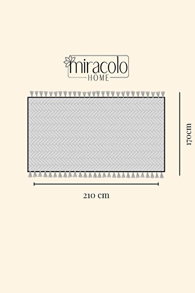 Miracolo Home Pamuklu Önden Saçaklı 170x210 Koltuk Örtüsü