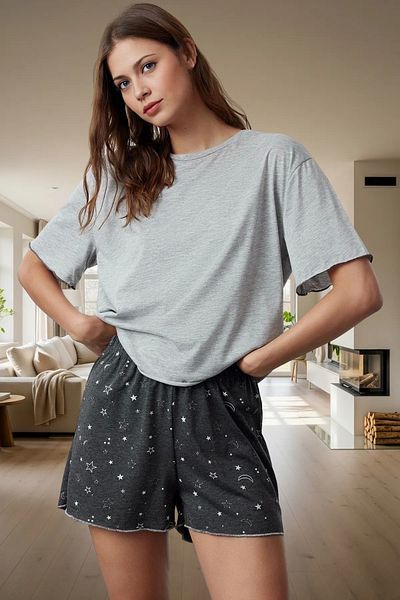 PayBuy Women's Galaxy Pattern Pajama Set Cotton Polyester Knitted Fabric Quality Craftsmanship Distinguished Material
