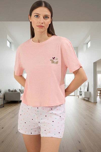 PayBuy Women's Heart Patterned Cotton Pajamas Set Comfortable and Stylish Homewear Carefully Selected