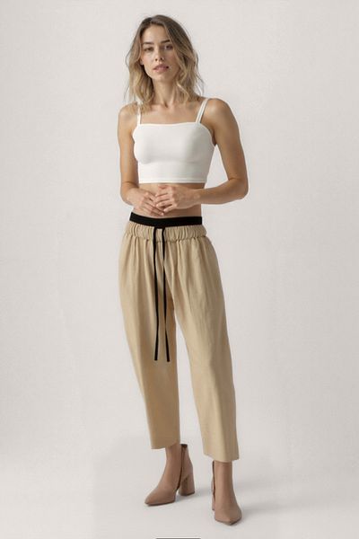 Vitrin Waist Part Double Color Trousers