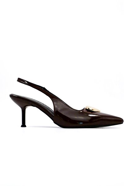 Sister in Love Love Heart Detailed Patent Leather Heeled Shoes