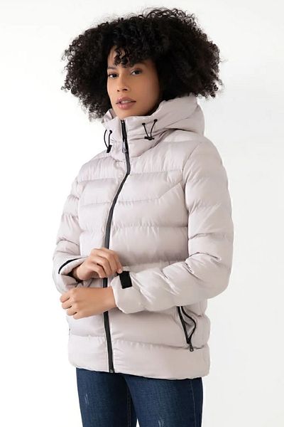 Firststops Women's Stone Hooded Fleece Inside Waterproof Wind Resistant Inflatable Coat & Coat & Parka