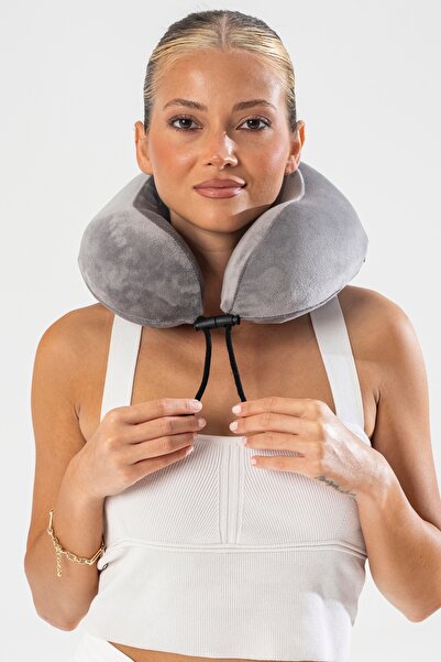 comfytouch Comfy Ortopedik Seyahat Yastığı Visco Boyun Destekli Seyahat - Gri