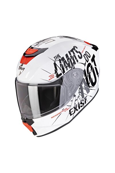 Scorpion Exo-jnr Air Boum Kapalı Çocuk Motosiklet Kaskı Beyaz Siyah