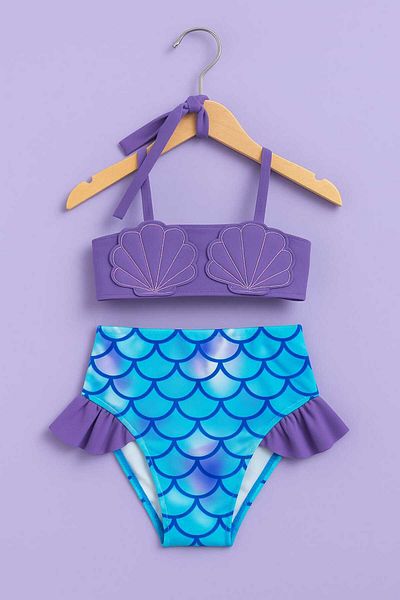 My Kids Wear Seashell Patterned Bikini Set
