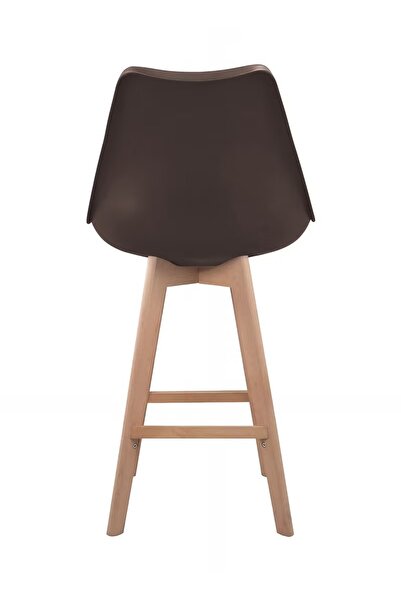 Taimi Pack of 2 High-rise Wooden Restaurant Chair with Padded Seat and Comfortable Backrest ,Brown