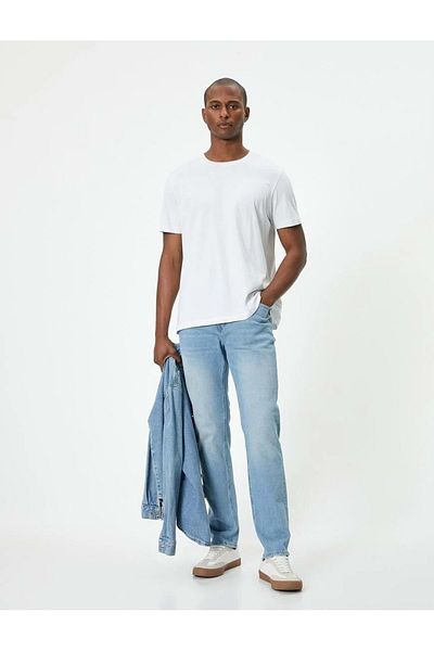 Koton Slim Fit τζιν παντελόνι - Brad Jean 4sam40107nd Light Indigo