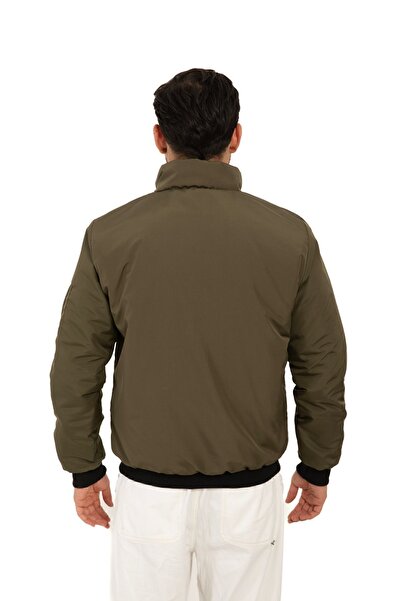 Riverstorm Ανδρικό γιακά με επένδυση χακί με εποχιακή τσέπη, αδιάβροχο και αντιανεμικό παλτό