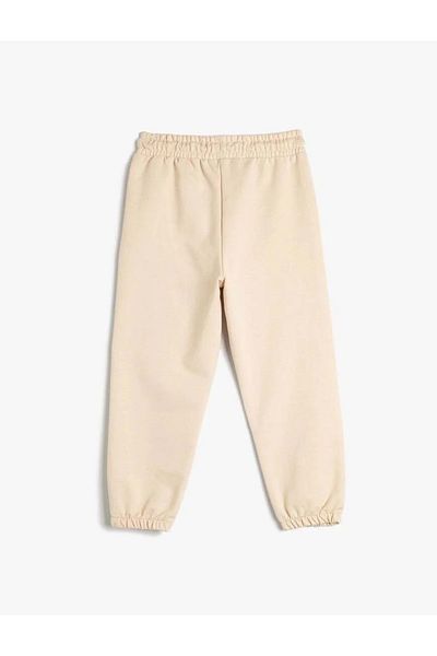 Koton Κοριτσίστικο Basic Jogger Sweatpants με δεμένη μέση 4skg40030ak Μπεζ