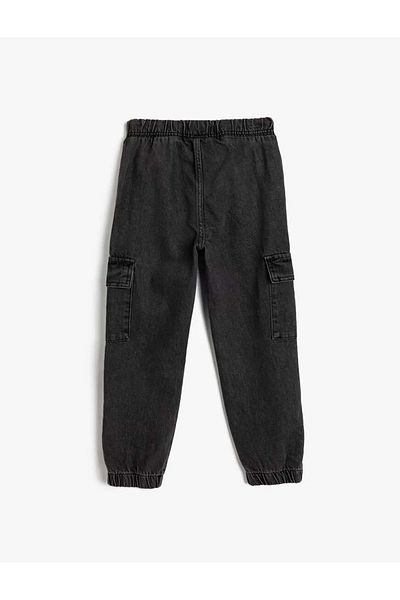 Koton Pantaloni de jogger pentru băieți, copii, blugi 5wkb40009td gri