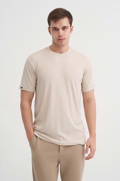 Cazador Μπλουζάκι με ρυθμισμένη εφαρμογή Crew Neck με υφή