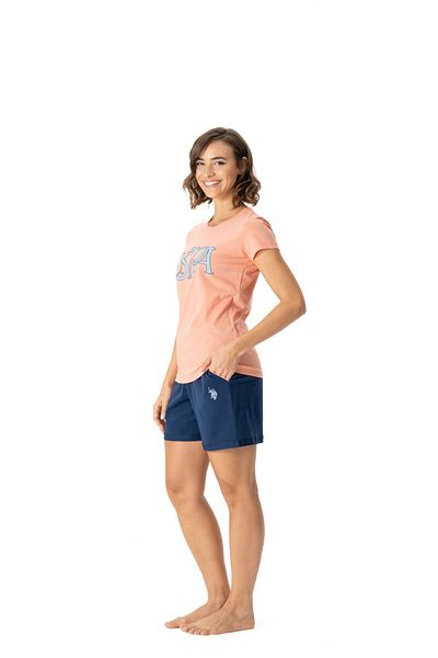 U.S. Polo Assn. U.S. Polo Assn. 16995 Set de tricou cu mânecă scurtă pentru femei Somon