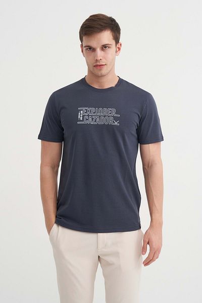 Cazador Βαμβακερό μπλουζάκι με λαιμόκοψη Slim Fit