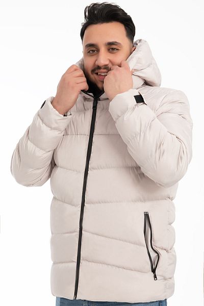 Royalside Ανδρικό φουσκωτό χειμωνιάτικο παλτό Parka με κουκούλα από πέτρα Fleece, αδιάβροχο και ανθεκτικό στον αέρα