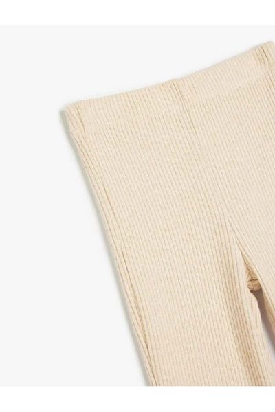 Koton Viscose Fabric Ribbed SPanish Leg Trousers