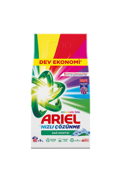 Ariel 9 Kg Dağ Esintisi Aqua Pudra Renklilere Özel