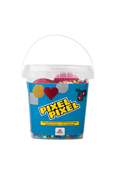Pixel Pixel 3000 τμχ Midi Beads - 32 Πολύχρωμος Τραπέζι αποθήκευσης, 4 τμχ Κορδόνια - Pixel PPK300