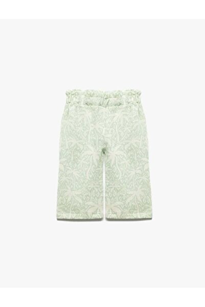 Koton Pantaloni largi din bumbac pentru fetițe, cu talie elastică și model 5S...