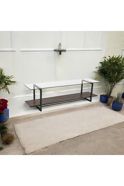 DEC4 Plasma table, wood with glass, 160 cm