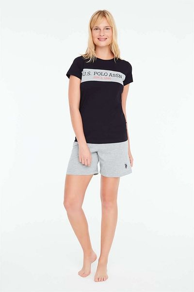 U.S. Polo Assn. 16864 Set de pantaloni scurți tricou bleumarin pentru femei