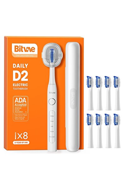 Bitvae Electric toothbrush, ultrasonic technology, 5 modes, 8 heads, 60-day b...