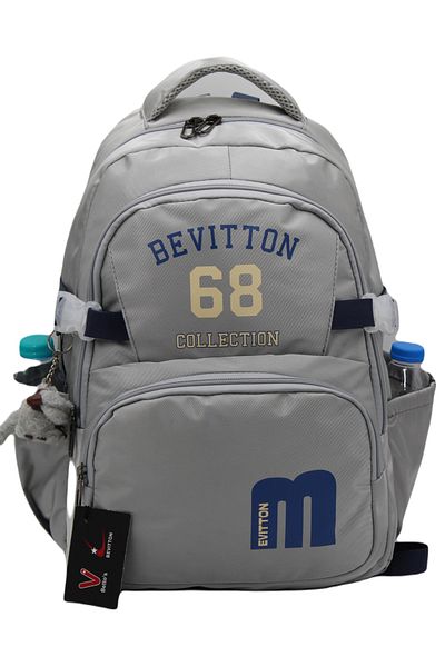 Bevitton Bvt-34500 حقيبة مدرسية من القماش المقاوم للماء، حقيبة ظهر مدرسية من مسحوق المنك