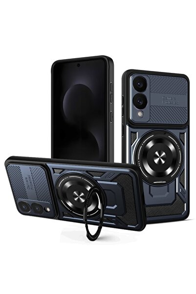 SKYDDAR INNOVATION Husă pentru Samsung Galaxy S25 Edge, RuggedCam, inel magne...