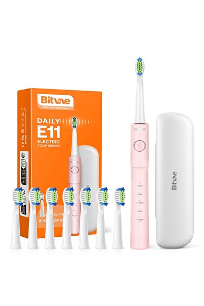 Bitvae Electric toothbrush, ultrasonic technology, 5 modes, 8 replacement hea...