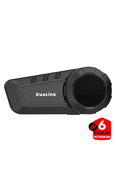 DuoLink X06 Pro İnterkom Bluetooth 6 Kişi Grup Motosiklet Kulaklık Müzik Paylaşımı Kask Intercom Sesli Yanıt