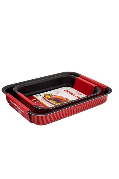 Newflon Rectangular Oven Tray Set 2 Pcs 29*37