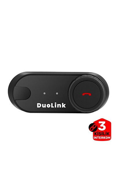 DuoLink X12 VB İnterkom Bluetooth 2-3 Kişi Grup Motosiklet Kask Kulaklık Müzi...