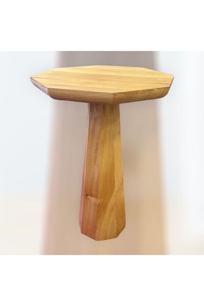 GÜRSES HOME Sehpa Ahşap Elmas Kesim Kayın Rengi